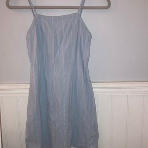 baby blue striped dress - size small